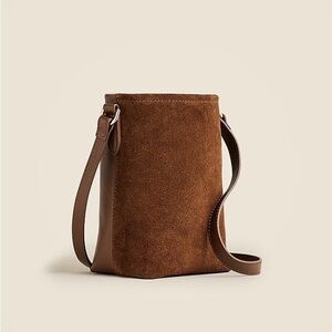 J. Crew Small Berkeley crossbody bag in Brown suede and leather